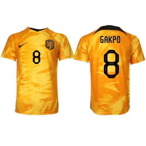 Moški Nogometni dresi Nizozemska Cody Gakpo #8 Domači SP 2022 Kratek Rokav